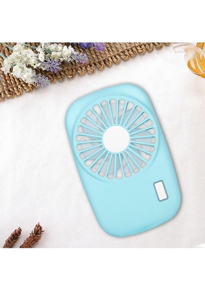 Taşınabilir El Tipi USB Şarj Edilebilir Mini Fan Mavi (Yurt Dışından) fırsatları