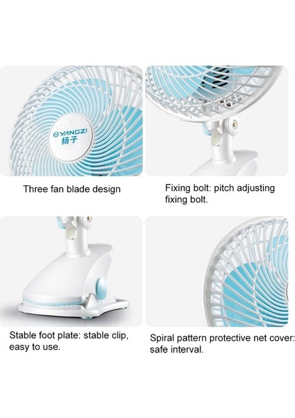 Klips Tabanlı Mini Elektrikli Fan, Uzunluk: 1,3m (Yurt Dışından) fiyatları