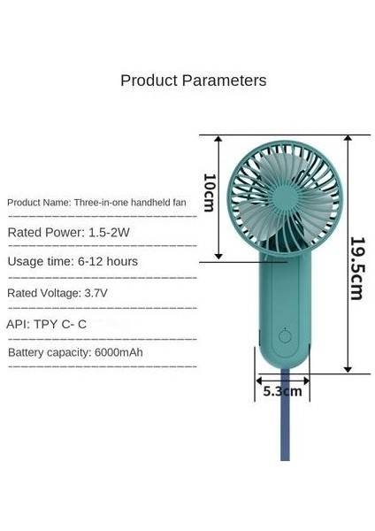 4000 Mah Plastik El Fan, Taşınabilir ve Şarj Edilebilir, Öğrenci Yurtta Küçük Fan Için Uygun (Yurt Dışından) fiyatları