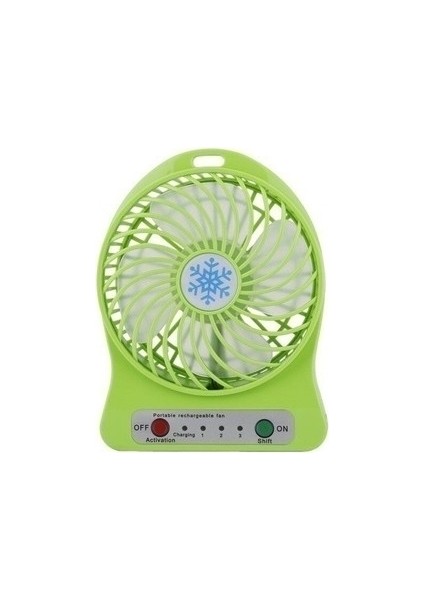 USB Masaüstü Fan Taşınabilir Şarj Edilebilir LED Yurt Mini Hediye Fan (Yurt Dışından)