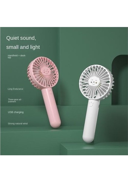 800 Mah Plastik El Fan, Öğrenci Yurtta Küçük Taşınabilir Fan Için Uygun Şarj Edilebilir Basit Rüzgar (Yurt Dışından) fiyatları