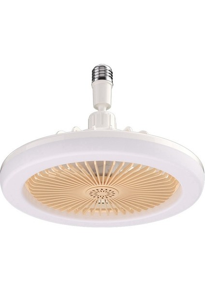 Uzaktan Kumandalı ve Işıklı Tavan Vantilatörü 30W LED Lambalı Vantilatör Krem (Yurt Dışından)