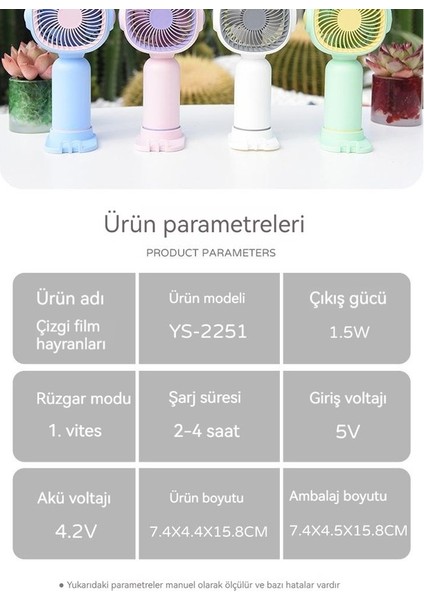 USB Mini El Fanı - Sarı (Yurt Dışından) indirimleri