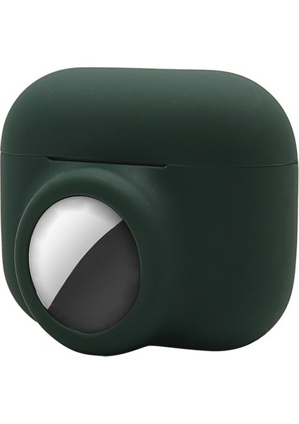 Apple Pro Airtag Için 2'si 1 Arada Silikon Koruyucu Kulaklık Kılıfı (Yurt Dışından)