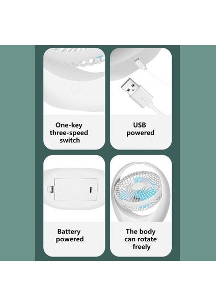 Masaüstü USB Mini Fan - Sarı (Yurt Dışından) indirimleri