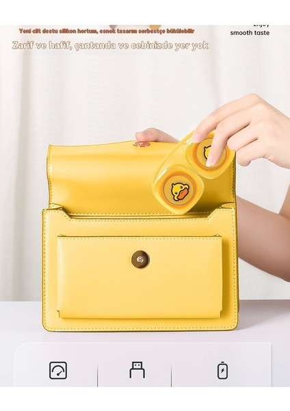 Küçük Sarı Ördek Karikatür Katlanır Boyunlu USB Fan (Yurt Dışından) indirimleri