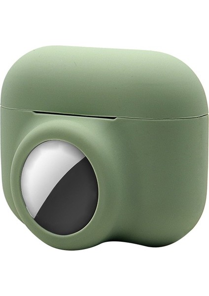 Apple Pro Airtag Için 2'si 1 Arada Silikon Koruyucu Kulaklık Kılıfı (Yurt Dışından)