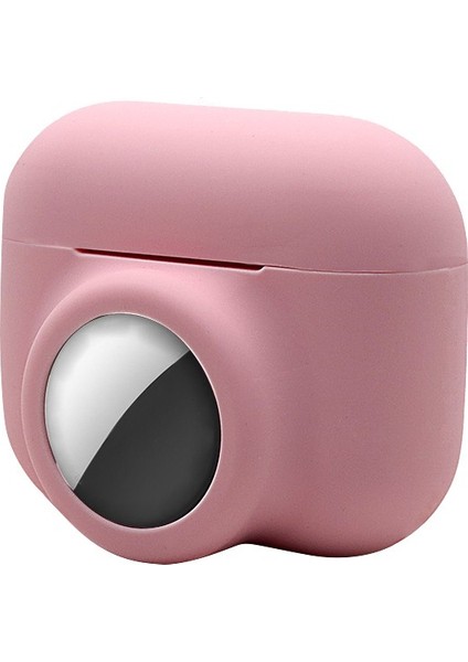 Apple Pro Airtag Için 2'si 1 Arada Silikon Koruyucu Kulaklık Kılıfı (Yurt Dışından)