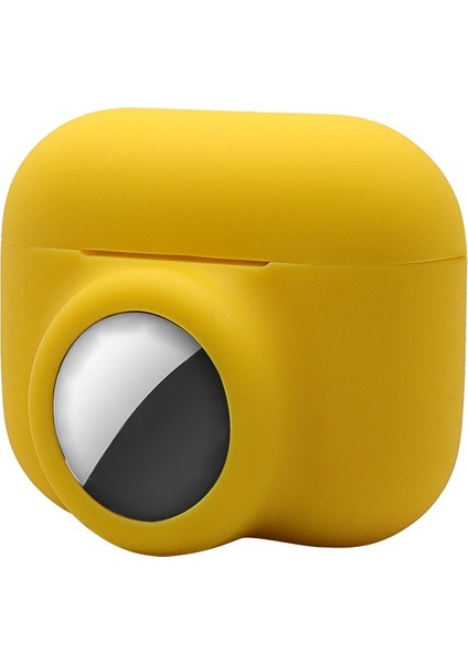 Apple Pro Airtag Için 2'si 1 Arada Silikon Koruyucu Kulaklık Kılıfı (Yurt Dışından)