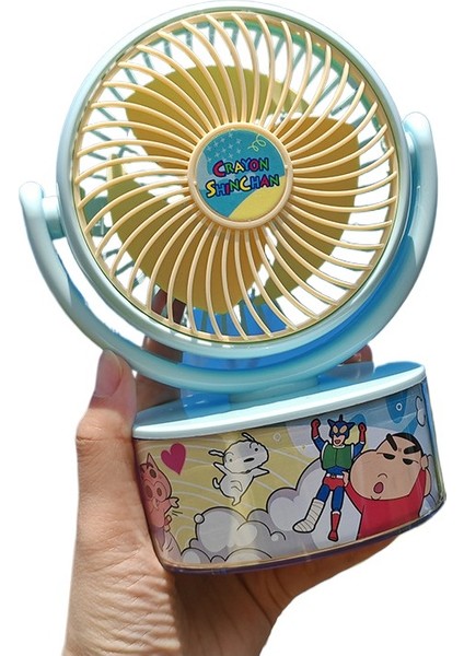 Crayon Shin Taşınabilir Çocuk Öğrenci Sevimli USB El Masaüstü Fan (Yurt Dışından)