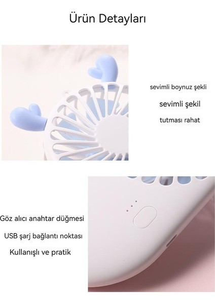 Mini El Taşınabilir Küçük Fan USB Şarj Edilebilir (Yurt Dışından) indirimleri