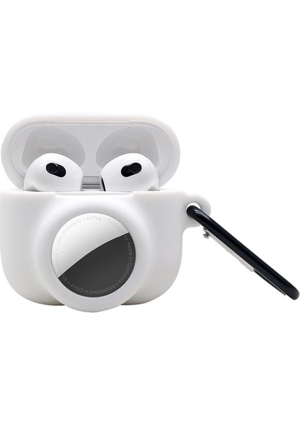 3 Airtag Avokado I Için 2'si 1 Arada Yumuşak Silikon Çizilmez Koruyucu Kulaklık Kılıfı (Yurt Dışından)