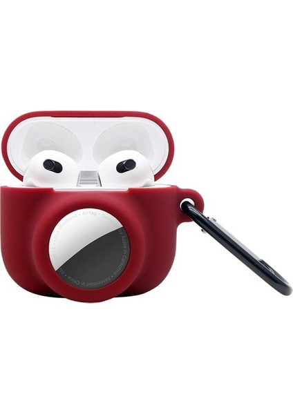 3 Airtag Avokado I Için 2'si 1 Arada Yumuşak Silikon Çizilmez Koruyucu Kulaklık Kılıfı (Yurt Dışından)