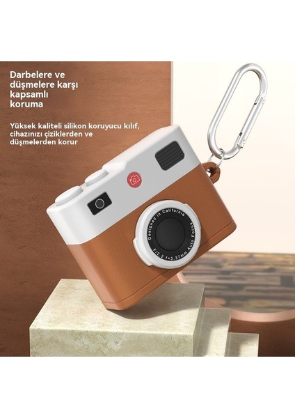 Sevimli Ins Retro Kamera Için 3 Nesil Kulaklık Kılıfı (Yurt Dışından)