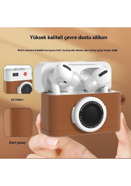 Sevimli Ins Retro Kamera Için 3 Nesil Kulaklık Kılıfı (Yurt Dışından)