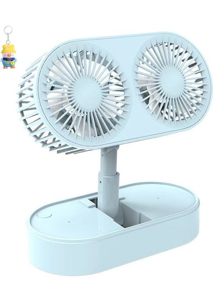 Yaratıcı Çift Kafalı Katlanır Fan Kaldırma Tipi USB Açık Taşınabilir Sessiz Ev Masaüstü Dikey Elektrikli (Yurt Dışından) fiyatları