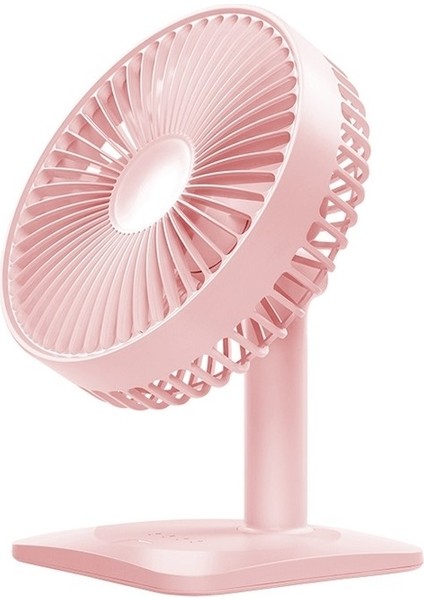 Ayarlanabilir USB Şarj Sessiz Masaüstü Elektrik Fan 3 Hız Kontrolü Pembe (Yurt Dışından)