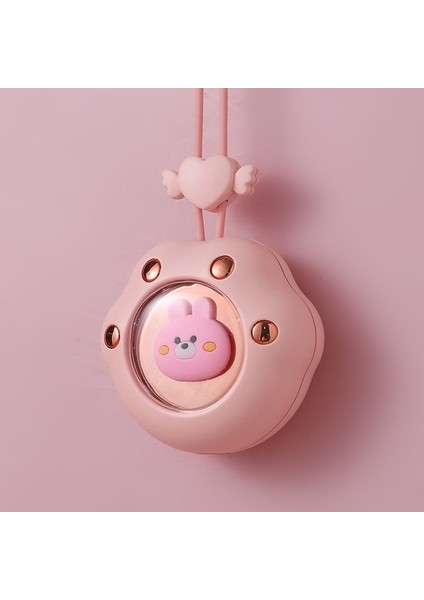 USB Taşınabilir Asılı Boyun Fan Ayıları Beyaz (Yurt Dışından)