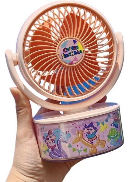 Crayon Shin Taşınabilir Çocuk Öğrenci Sevimli USB El Masaüstü Fan (Yurt Dışından)
