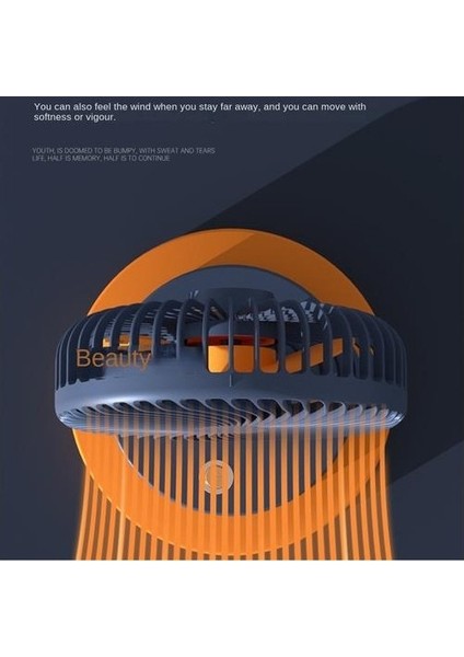 1200 Mah Plastik Elle Tutulan Fan, Basit, Taşınabilir, Çok Işlevli, Büyük Rüzgar ve Sessiz Fan (Yurt Dışından) modelleri