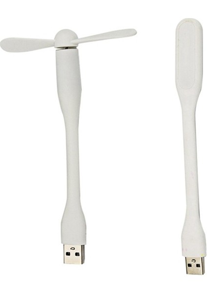 Evrensel USB Işıklı Çok Fonksiyonlu USB Mini Masaüstü Mini Fan Enerji Tasarru Taşınabilir LED Işık, Beyaz (Yurt Dışından)
