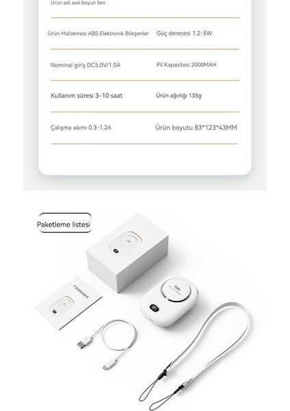 USB Mini El Fanı - Beyaz (Yurt Dışından) indirimleri