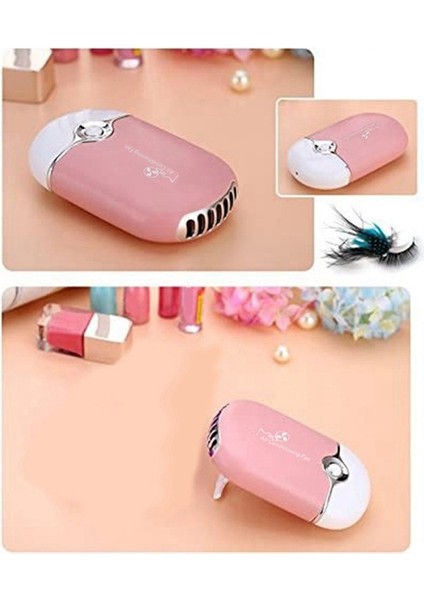 Mini USB Fan Dahili Lityum Pil Şartlandırma Şarj Edilebilir Pembe (Yurt Dışından) modelleri