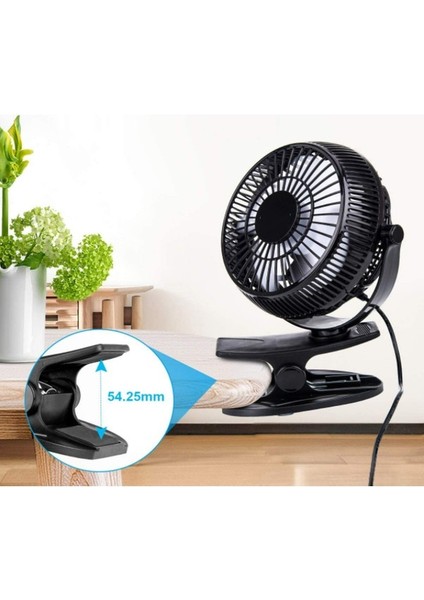 Mini USB Klip ve Masa Kişisel Fanı, Sessiz Çalışma, Masa Fanı, Mini Fan, Masa Fanı,4 Inç 2 Hızlı Taşınabilir Soğutma Fanı, 360° Fan Siyah (Yurt Dışından) indirimleri