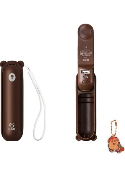 Cacaotaşınabilir Fan Mini El Fanı USB 2000 Mah El Küçük Cep Fanı Güç Bankası El Feneri Fonksiyonu ile (Yurt Dışından)