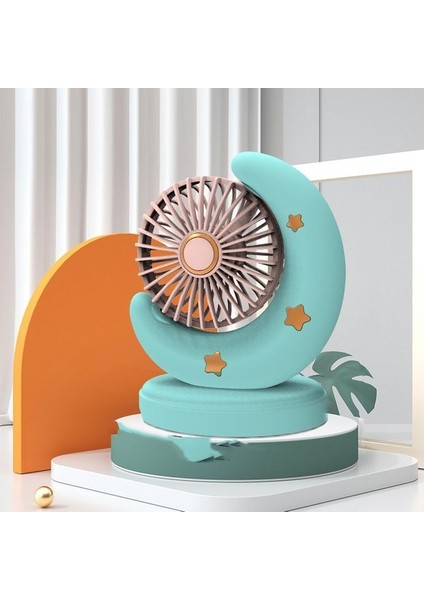Taşınabilir Ay Mini Fan Yatak Odası Başucu Masaüstü USB Fan (Yurt Dışından)