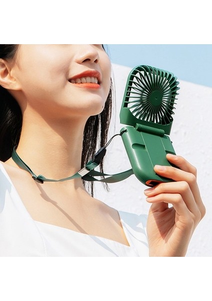 Katlanır Teleskopik Fan Asma Boyunlu Fan El Küçük Fan Mavi (Yurt Dışından) fiyatları