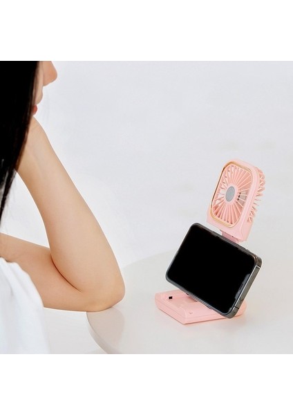 Katlanır Teleskopik Fan Asma Boyunlu Fan El Küçük Fan Mavi (Yurt Dışından) fırsatları