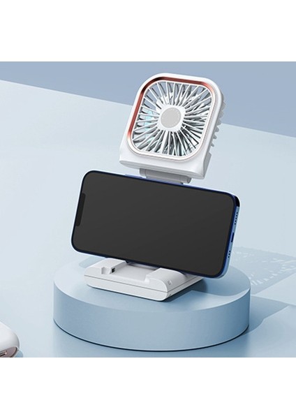 Katlanır Teleskopik Fan Asma Boyunlu Fan El Küçük Fan Mavi (Yurt Dışından) indirimleri