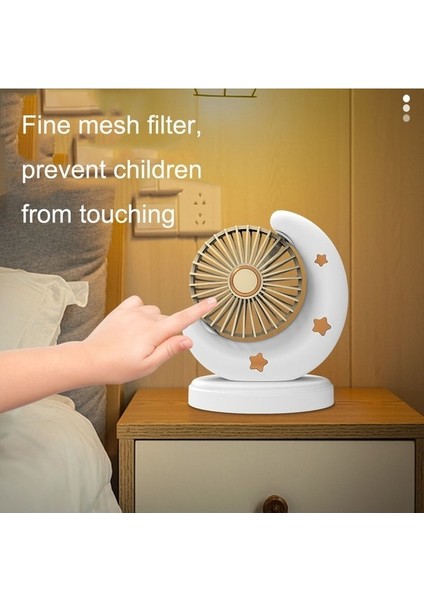 Taşınabilir Ay Mini Fan Yatak Odası Başucu Masaüstü USB Fan (Yurt Dışından) fırsatları
