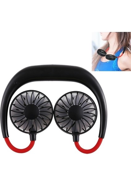 Çok Fonksiyonlu Taşınabilir Ayarlanabilir Giyilebilir Spor Fan Beyaz (Yurt Dışından)