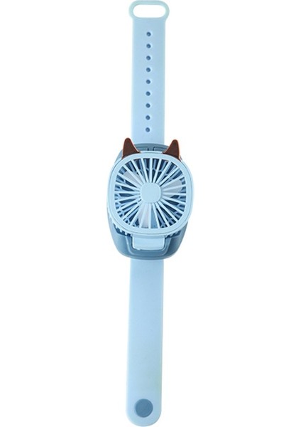 Elektrikli Taşınabilir Mini Kol Saat Fanı USB Şarjlı 3 Hızlı Renkli Işıklar (Yurt Dışından)
