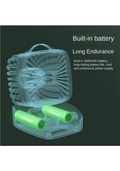 2400 Mah Elle Tutulan Fan, Portatif Plastik Basit, Büyük Rüzgar ve Sessiz Fan (Yurt Dışından) indirimleri