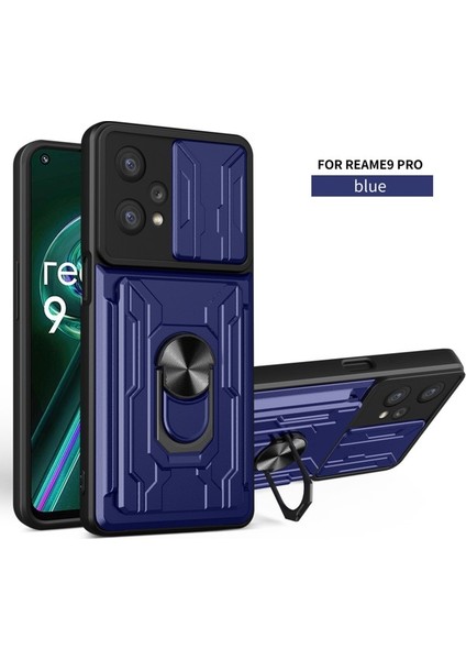 Oppo Realme 9 Pro Için Zil Standı ve Kart Yuvası ile Darbeye Dayanıklı Telefon Kılıfı (Yurt Dışından)