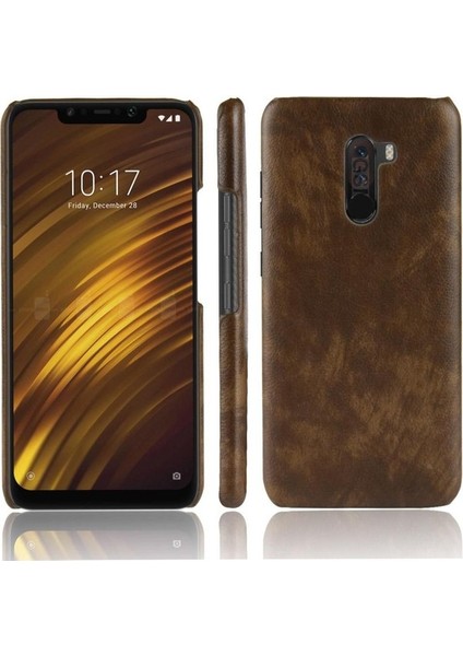 Retro Kılıf Için Xiaomi Pocophone F1 Retro Anti Scratch Lychee Desen Kapak (Yurt Dışından)