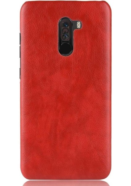 Retro Kılıf Için Xiaomi Pocophone F1 Retro Anti Scratch Lychee Desen Kapak (Yurt Dışından)