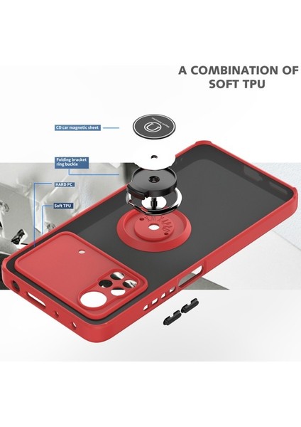Xiaomi Poco X4 Pro 5g Için Yüzük Stand Mat Sert Silikon Telefon Kılıfı - Yeşil (Yurt Dışından) fırsatları