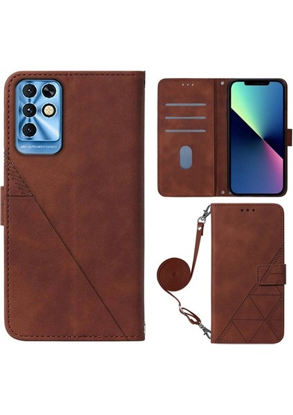 Infinix Note 11I Kahverengi Için Crossbody Deri Kılıf (Yurt Dışından)