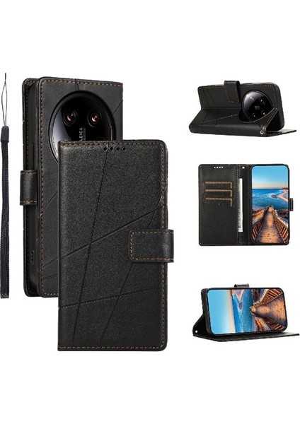 Xiaomi 14 Için Flip Case Ultra Stand Darbeye Üç Kart Yuvaları Şok (Yurt Dışından)