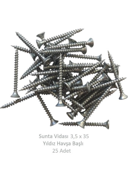 Sunta Vidası 3,5X35, 25 Adet Tam Diş SNT YHB Vida