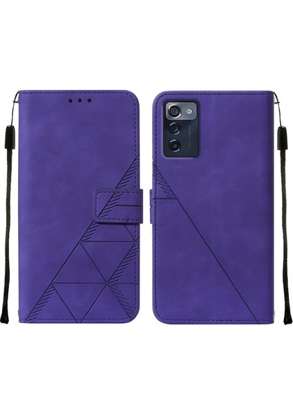 Consumer Cellular Zmax 5g Z7540 Için Kabartmalı Pu Deri Stand Cüzdan Telefon Kılıfı - Kırmızı (Yurt Dışından)
