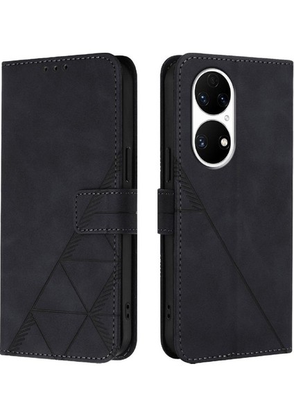 Huawei P50 Pro Kredi Kartı Tutucu Cüzdan Kapak Flip Folio Kitap Pu (Yurt Dışından)