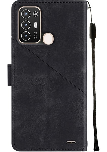 Blade A52 Için Deri Cüzdan Flip Stand Telefon Kılıfı - Siyah (Yurt Dışından) fırsatları