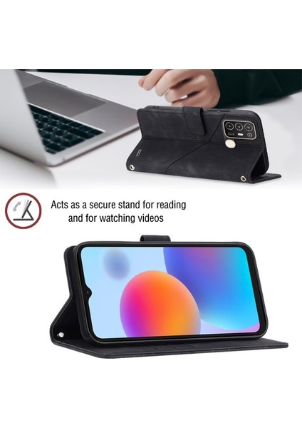 Blade A52 Için Deri Cüzdan Flip Stand Telefon Kılıfı - Siyah (Yurt Dışından) indirimleri