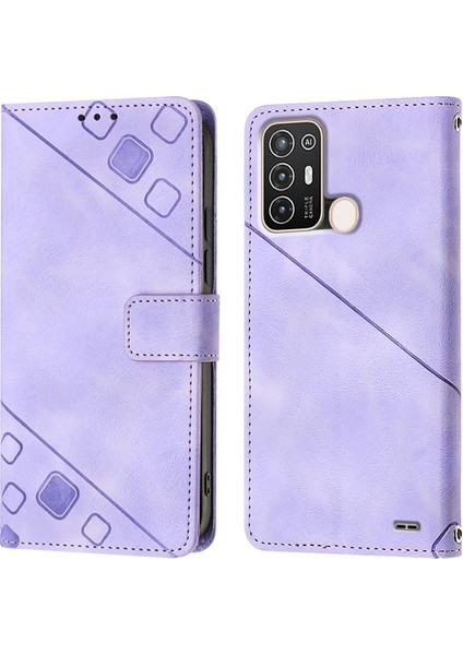 Blade A52 Için Deri Cüzdan Flip Stand Telefon Kılıfı - Siyah (Yurt Dışından)