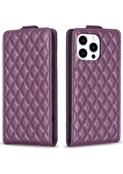 iPhone 15 Pro Max Dikey Flip Telefon Kapağı Pu Deri Baskılı Telefon Kabuğu (Yurt Dışından)